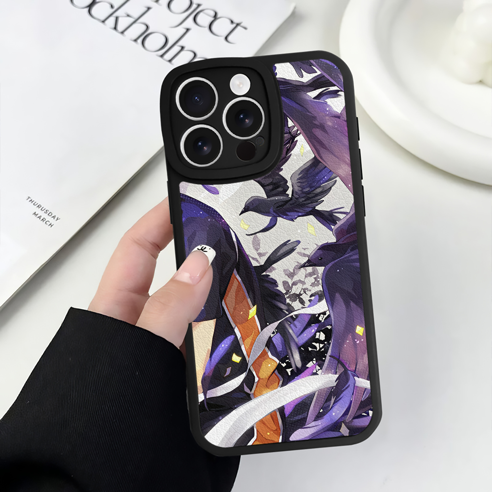 （画像用） ハイキュー!! Haikyu!! 【iPhone 16シリーズ対応】シリコンスマホケース（レザー調） 材質：シリコン